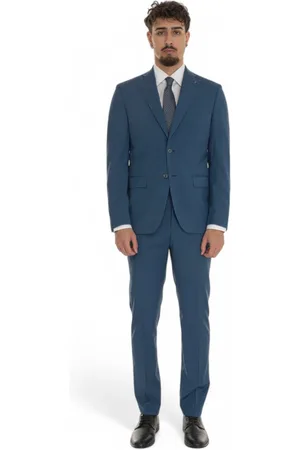 PAOLONI Pakken, Heren, Blauw, M, Elegant Pak voor Mannen