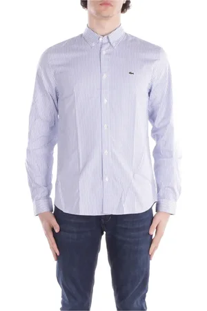 Lacoste Overhemden, Heren, Paars, 3Xl, Katoen, Logo Front Button Shirt