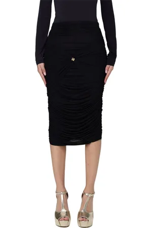 Elisabetta Franchi Rokken, Dames, Zwart, M, Stijlvolle Rok Gonna voor Vrouwen
