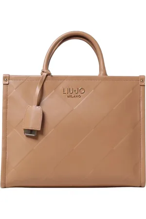 Liu Jo Tassen, Dames, Bruin, ONE Size, Leer, Kameel Quilted Tote Tas