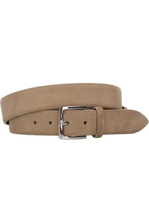Orciani Accessoires, Heren, , 105 CM, Suède, Suède Leren Riem met Zilveren Gesp