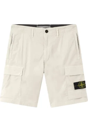 Stone Island Korte broeken, Heren, Wit, W31, Katoen, Stretch Katoen Bermuda Paracadute