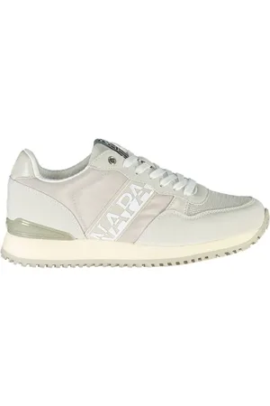 Napapijri Schoenen, Dames, Grijs, 39 EU, Polyester, Grijze Dames Sneaker met Contrasterende Accenten