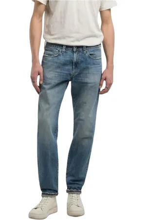 Replay Jeans, Heren, Blauw, W31, Denim, Authentieke Denim Geborduurde Jeans