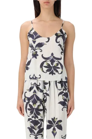 FORTE FORTE Tops, Dames, Veelkleurig, S, Lila Elegant Top met Delicate Details