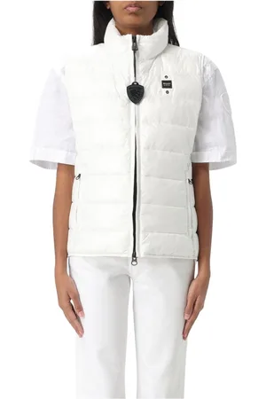 Blauer Jassen, Dames, Wit, M, Elegante Zwarte Puffer Vest