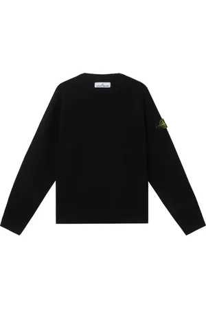Stone Island Sweatshirts & Hoodies, Heren, Zwart, XL, Katoen, Zachte Katoenen Ronde Hals Trui (Zwart)