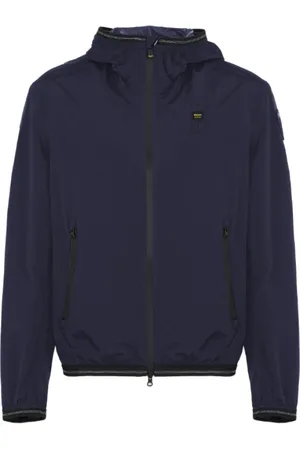 Blauer Jassen, Heren, Blauw, M, Nylon, Blauwe Windjack Met Capuchon