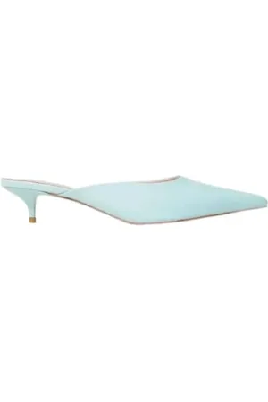 Twin-Set Schoenen, Dames, Blauw, 40 EU, Vernice Decollete Mules Kitten Heel