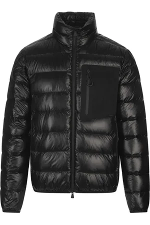 Moncler Jassen, Heren, Zwart, XL, Polyester, Zwarte Dons Winterjas