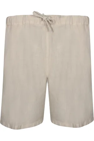 120% Lino Korte broeken, Heren, , XL, Linnen, Zandkleurige Linnen Bermuda Shorts