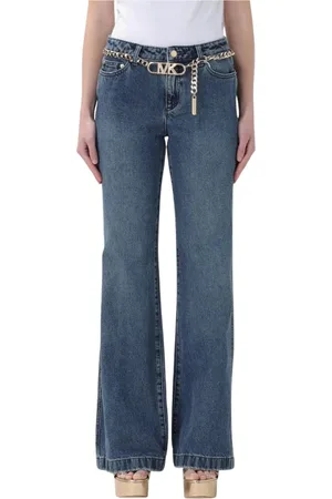 Michael Kors Jeans, Dames, Blauw, S, Katoen, Wide Leg Flare Jeans