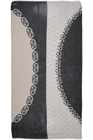 Liu Jo Accessoires, Dames, Veelkleurig, ONE Size, Polyester, Elegante Zwarte Polyester Sjaal