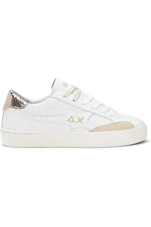 sun68 Schoenen, Dames, Wit, 39 EU, Leer, Katy Suede Tennis Style Sneakers