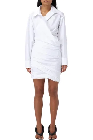 Alexander Wang Kleedjes, Dames, Wit, M, Katoen, Witte Katoenen Mini Jurk