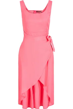 Armani Exchange Kleedjes, Dames, Roze, M, Roze A-lijn Jurk met Riem