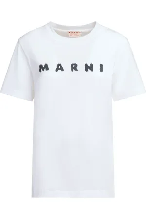 Marni Tops, Dames, Wit, 3Xs, Katoen, Wit T-shirt en Polo