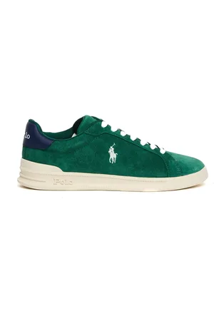 Ralph Lauren Schoenen, Heren, Groen, 43 EU, Suède, Groene Suède Sneakers
