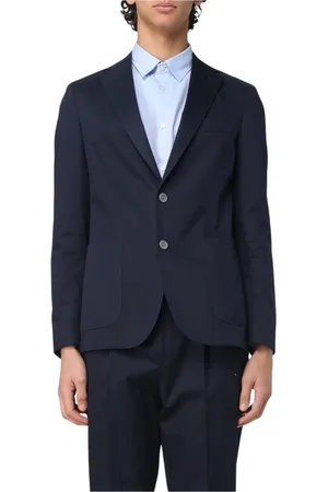 HUGO BOSS Jassen, Heren, Blauw, L, Blauwe Boss Blazer voor Mannen