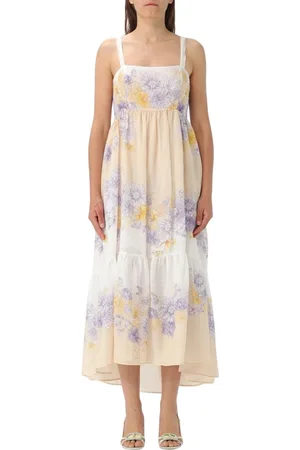 Twin-Set Kleedjes, Dames, Veelkleurig, S, Verfijnde Lavendel Jurk