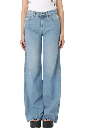 COPERNI Jeans, Dames, Blauw, S, Katoen, Stijlvolle Wide Leg Jeans