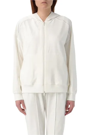 Brunello Cucinelli Sweatshirts & Hoodies, Dames, , M, Luxe Zip Up Hoodie