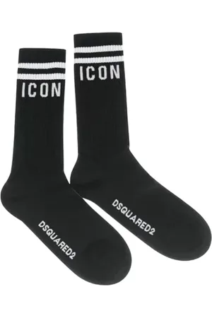 Dsquared2 Ondergoed, Heren, Zwart, ONE Size, Katoen, Stijlvolle Sokken