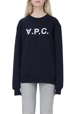 A.P.C. Sweatshirts & Hoodies, Dames, Blauw, L, Katoen, Bruine Logo Sweatshirt voor Vrouwen