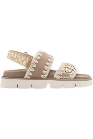 Mou Schoenen, Dames, , 36 EU, Leer, Handgemaakte leren sandaal met haaksteek