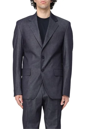 Karl Lagerfeld Jassen, Heren, Blauw, XL, Tweed, Tweedelig pak Klassieke inkeping revers