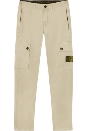 Stone Island Broeken, Heren, , W34, Katoen, Geborsteld katoenen canvas 