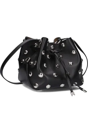 Hogan Tassen, Dames, Zwart, ONE Size, Leer, Mini Stud Schoudertas