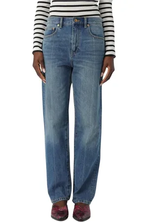 Tory Burch Jeans, Dames, Blauw, W26, Denim, Elegant Straight Leg Jeans