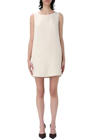 Dondup Kleedjes, Dames, , 2Xs, Linnen, Geel Room A-Lijn Jurk