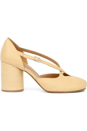 Maison Margiela Schoenen, Dames, , 37 1/2 EU, Leer, Tabi Pump met Blokhak