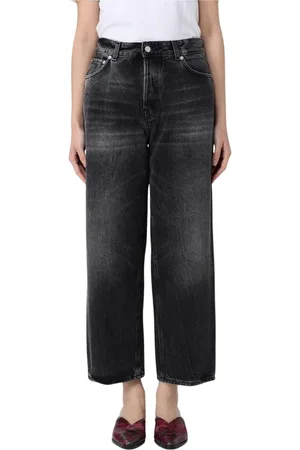 haikure Jeans, Dames, Zwart, W25, Zwarte Straight-Leg Jeans