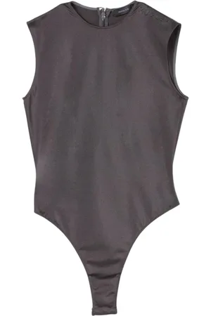 MUGLER Tops, Heren, Grijs, S, Grijze Mouwloze Top