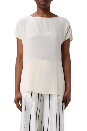 ALYSI Blouses & Shirts, Dames, Wit, L, Witte Boat Neck Blouse