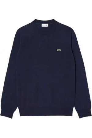 Lacoste Sweatshirts & Hoodies, Heren, Blauw, 2Xl, Katoen, Sweatshirt van katoenjersey met ronde hals