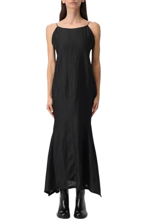 OUR LEGACY Kleedjes, Dames, Zwart, M, Linnen, Zwarte Maxi Jurk