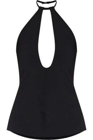 The Attico Tops, Dames, Zwart, S, Polyester, Sleeveless Top