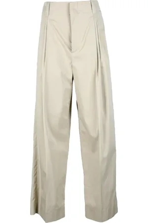 Bottega Veneta Broeken, Dames, , XS, Katoen, Wijde broek