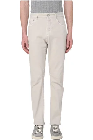 Brunello Cucinelli Broeken, Heren, Grijs, 2Xl, Katoen, Elegante Grijze Katoenen Broek