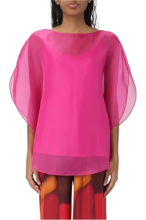 GIANLUCA CAPANNOLO Blouses & Shirts, Dames, Roze, S, Fuchsia Boat Neck Top
