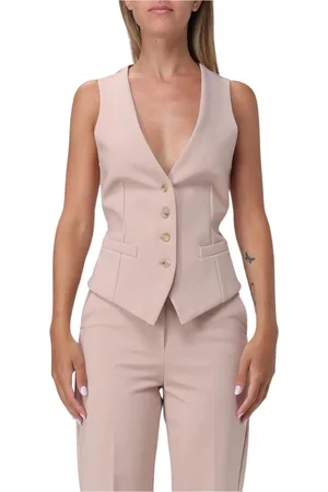 Max Mara Jassen, Dames, Roze, XS, Elegant Blush Sleeveless Vest