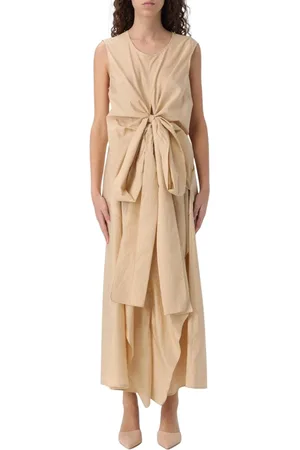 Fabiana Filippi Kleedjes, Dames, , 2Xs, Katoen, Elegant Bow Detail Midi Dress