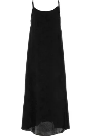 UMA WANG Kleedjes, Dames, Zwart, S, Zwarte Viscose Blend Anaya Jurk