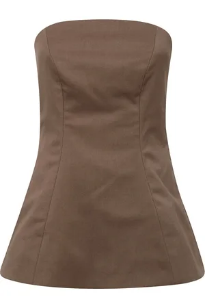 Entire Studios Tops, Dames, Bruin, L, Uitlopende Tube Top zonder bandjes