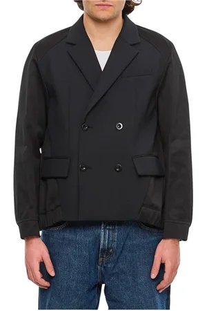 SACAI Jassen, Heren, Zwart, S, Moderne Cropped Blazer