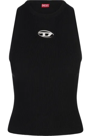 Diesel Tops, Dames, Zwart, M, Polyester, Zwarte Top voor Vrouwen